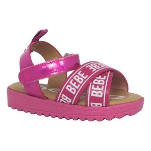Bebe Girls Fuchsia Crisscross Sand Toddler Size 6